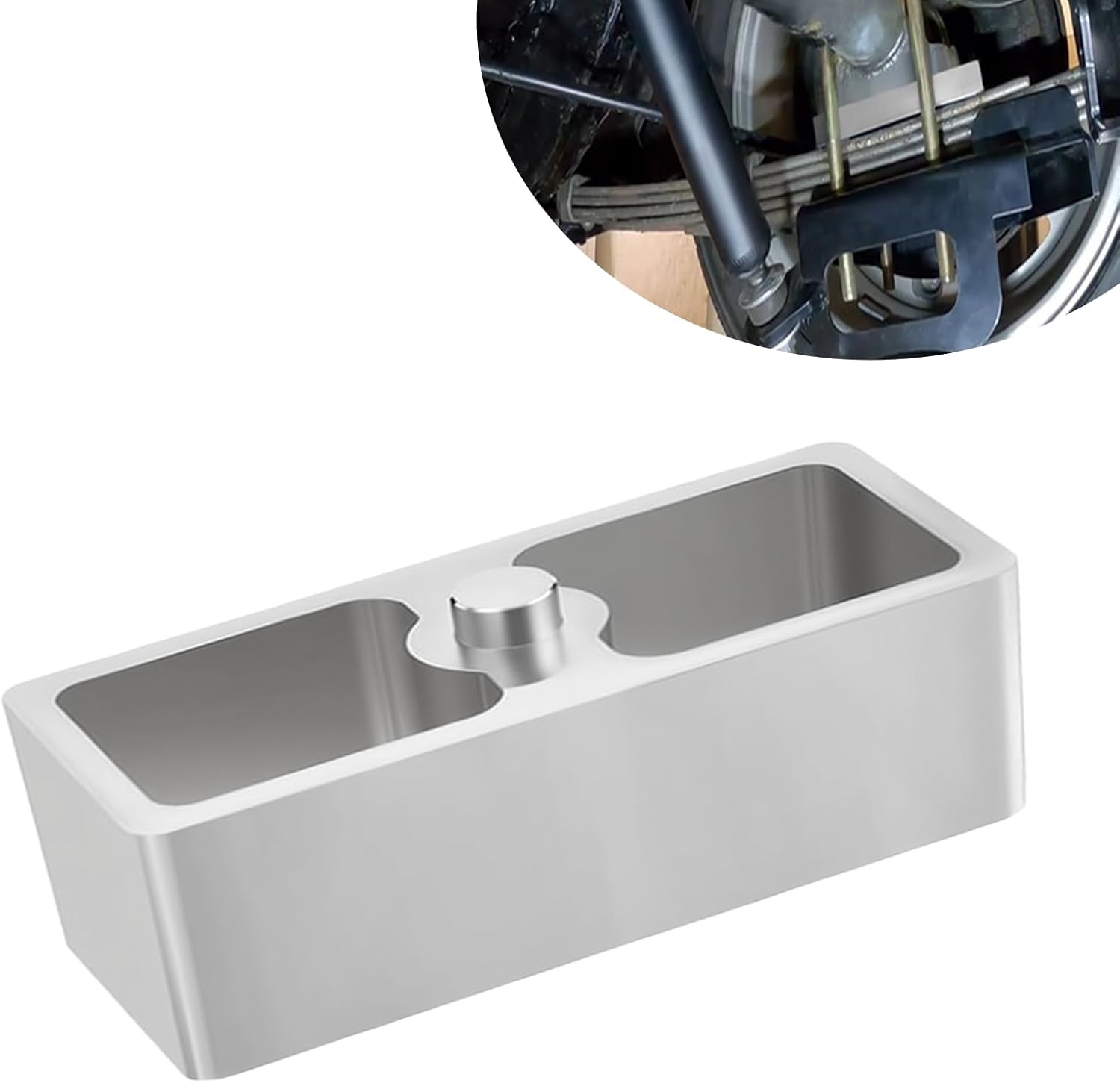 1 PC Upgrade 2 Inch Universal Leaf Spring Lowering Block Kit Aluminum for Ride Height Adjustment