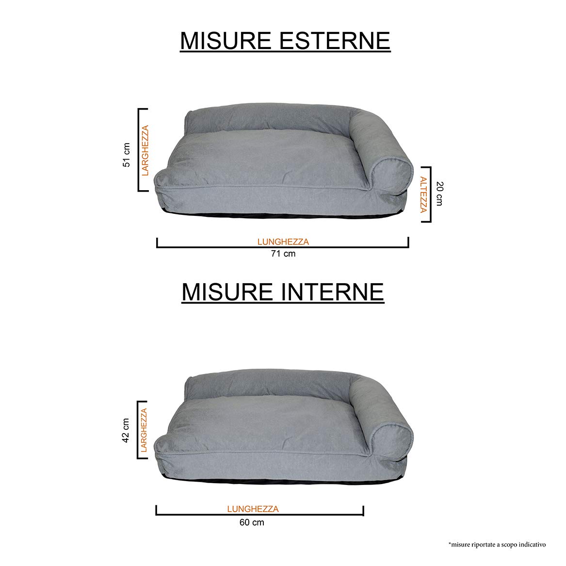 Sogni E Capricci Hundesofa Toby – Gepolsterte Tiercouch In Beige, Wasserabweisend & Abziehbar, 71x51x20 Cm