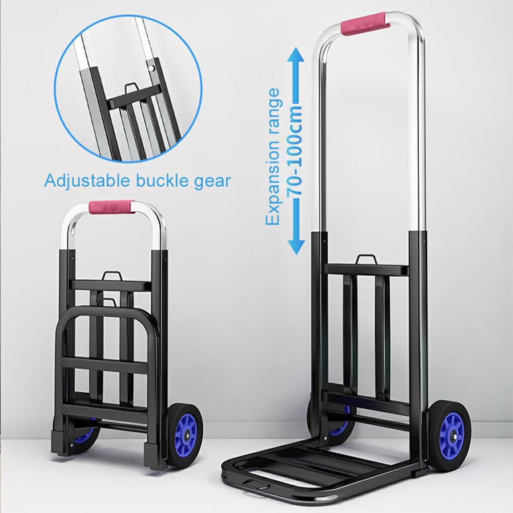 Chariot Pliant Utilitaire pour Un Transport Polyvalent et Facile de Marchandises, Bagages, Chariot à Main, remorque à Main, épicerie, Noir, 10.1 cm