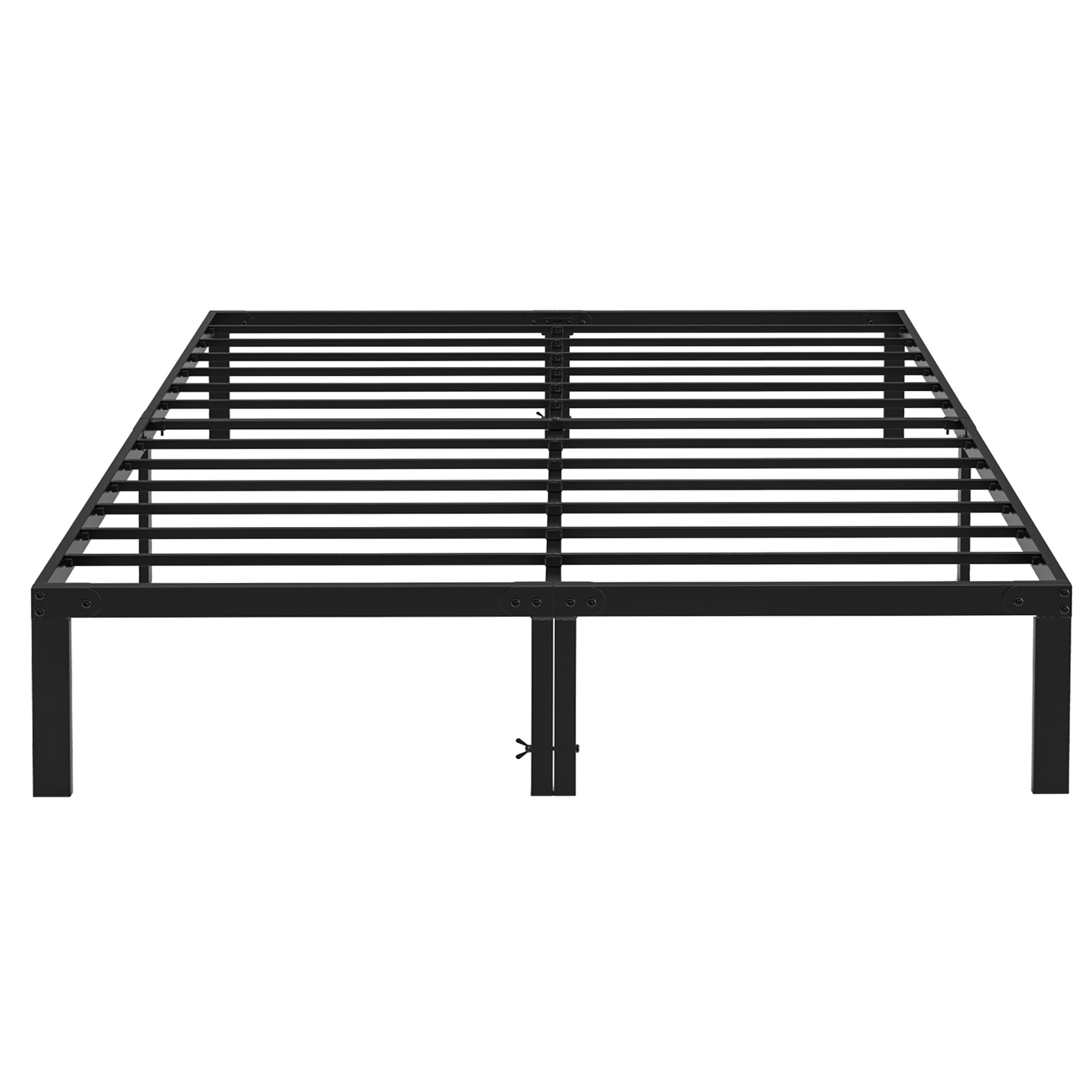 Simple Deluxe King Size Bed Frame 14 Inch Platform Bed No Box Spring Needed Sturdy Metal Bed Frame