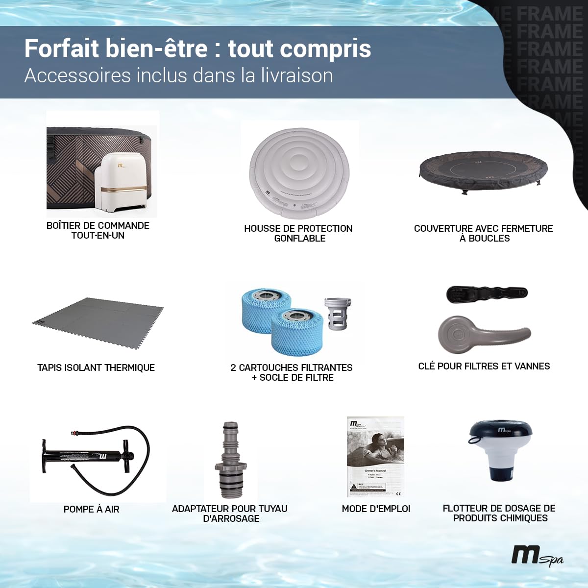Miweba MSpa Whirlpool Outdoor | Spa Gonflable Frame Mono 6 Places