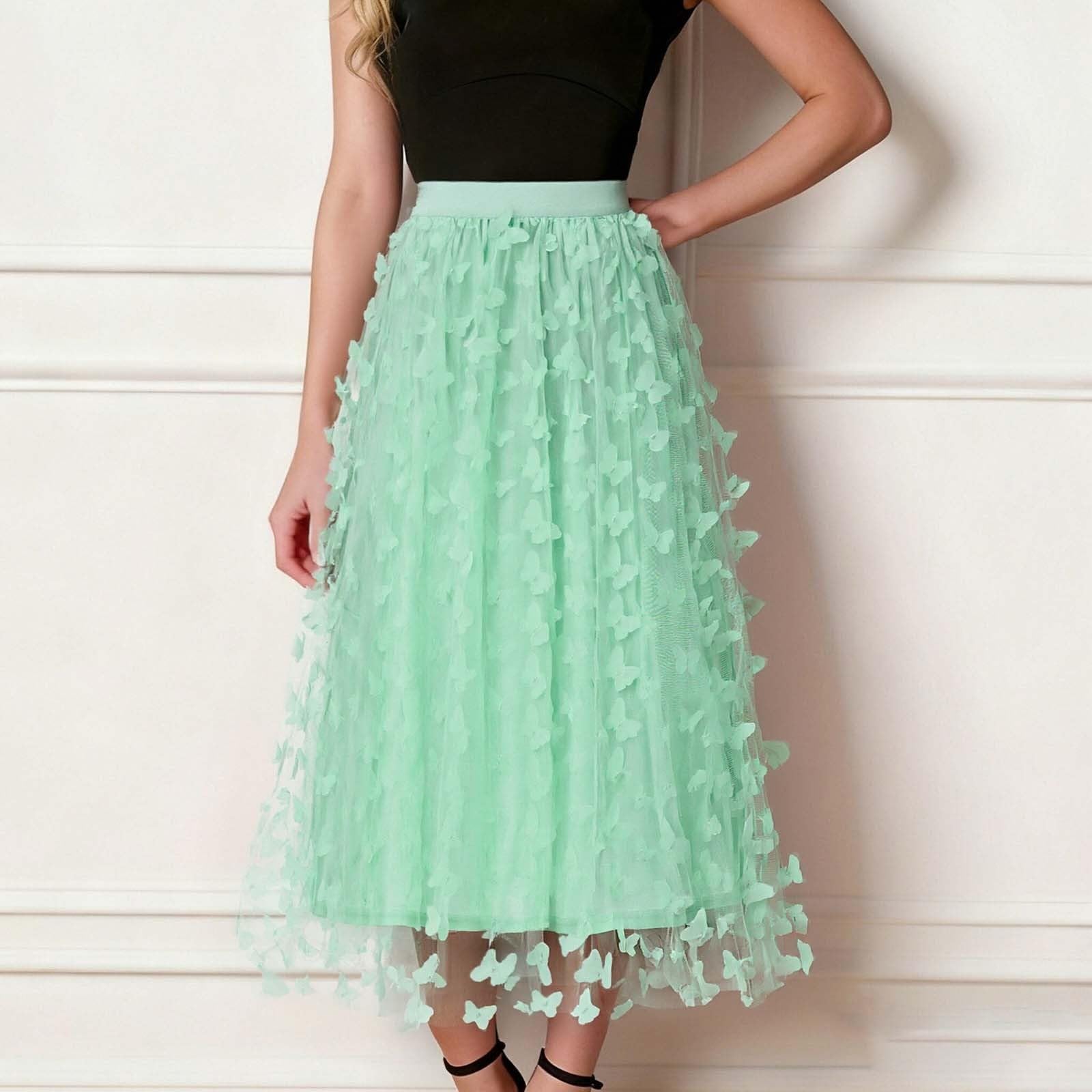 Tüll Rock Damen Tüllrock Blau Damen 4-Schichten Tüll Tutu Rock Royalblau Hoch-Tief Flauschig Elastischer Bund Puffy Karneval Kostüm für Umzug, Party & Tanzen