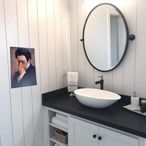 Miniatura 4 de YJ PREMIUMS Letrero de arte divertido para decoración de pared de baño, 3 piezas, divertido para invitados, baño, hogar, mediados de siglo, clásico,