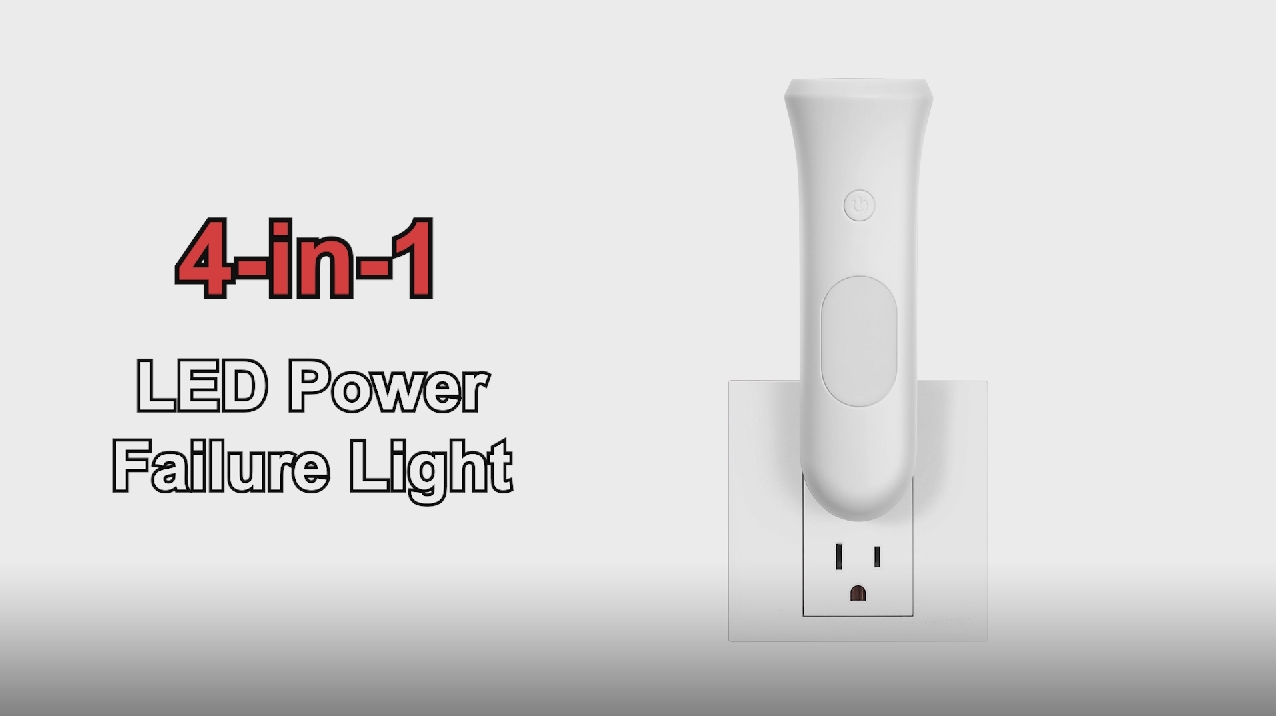 Image of ROSSEX 4 in 1 Emergency Lights for Home Power Failure, 3 Pcs Rechargeable LED Flashlight Plug in Wall, Automatic Turn-On Power Outage Night Light Flashlight for Hurricane Preparedness Items