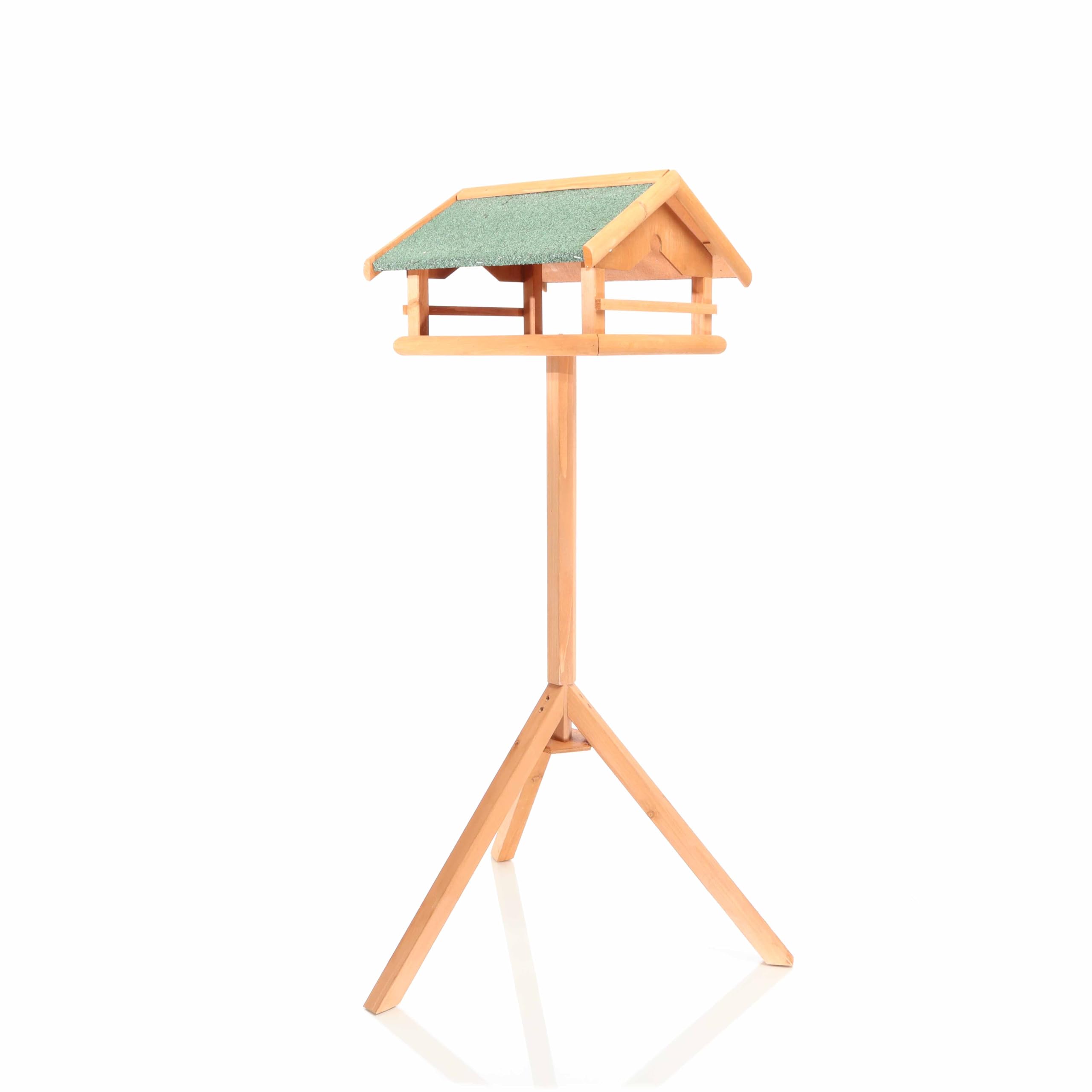 Comedero para pájaros con Soporte 119cm Hecho de Madera casa Aves alimentación alimentador