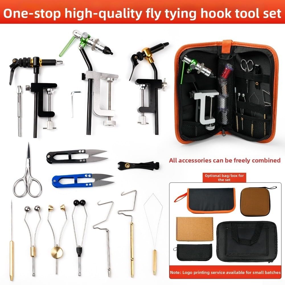 Set Attrezzi Pesca per mosca Completo per portatile Set Attrezzi(B)