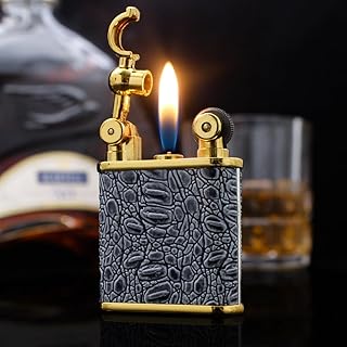 Encendedor de metal con llama suave, regalo para hombres y mujeres (plateado)