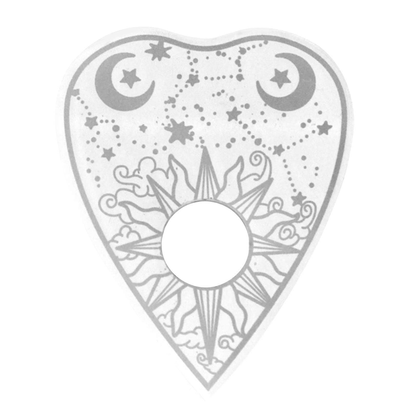 Ouija Boards Real - Acrylic Sun Manifestor Board - Crystal Dowsing Transparent Board with Moon Pattern, Witch Craft Supplies for Divination and Ceremony Soptec