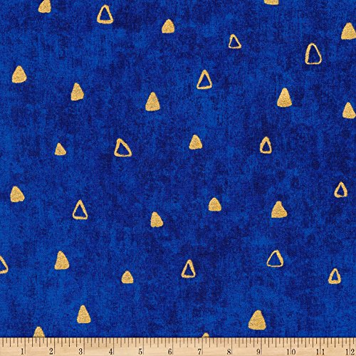 Robert Kaufman Kaufman Gustav Klimt Triangles, Yard, Cobalt