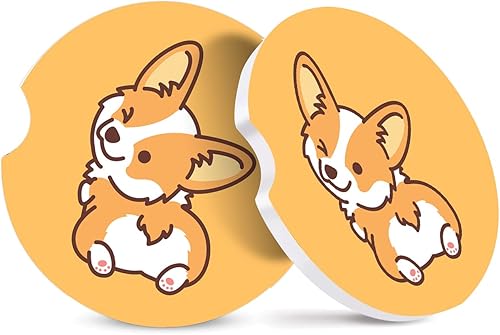 Miniatura 9 de Paquete de 2 posavasos absorbentes para automóvil, hermosos posavasos de cerámica con agarre en la punta de los dedos para una fácil extracción, Mar