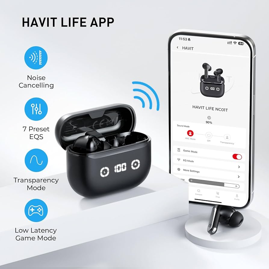 Amazon.com: havit Wireless Earbuds Noise Cancelling
