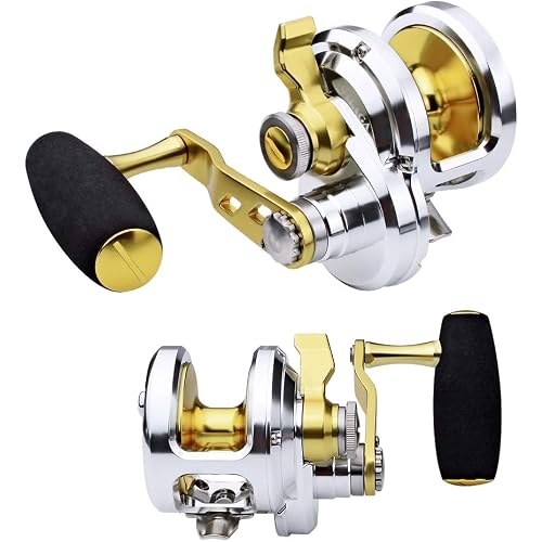PROBEROS Conventional Reel Trolling Reels - Lever Drag Deep Sea Ocean Big Game Offshore Jigging Fishing Reels