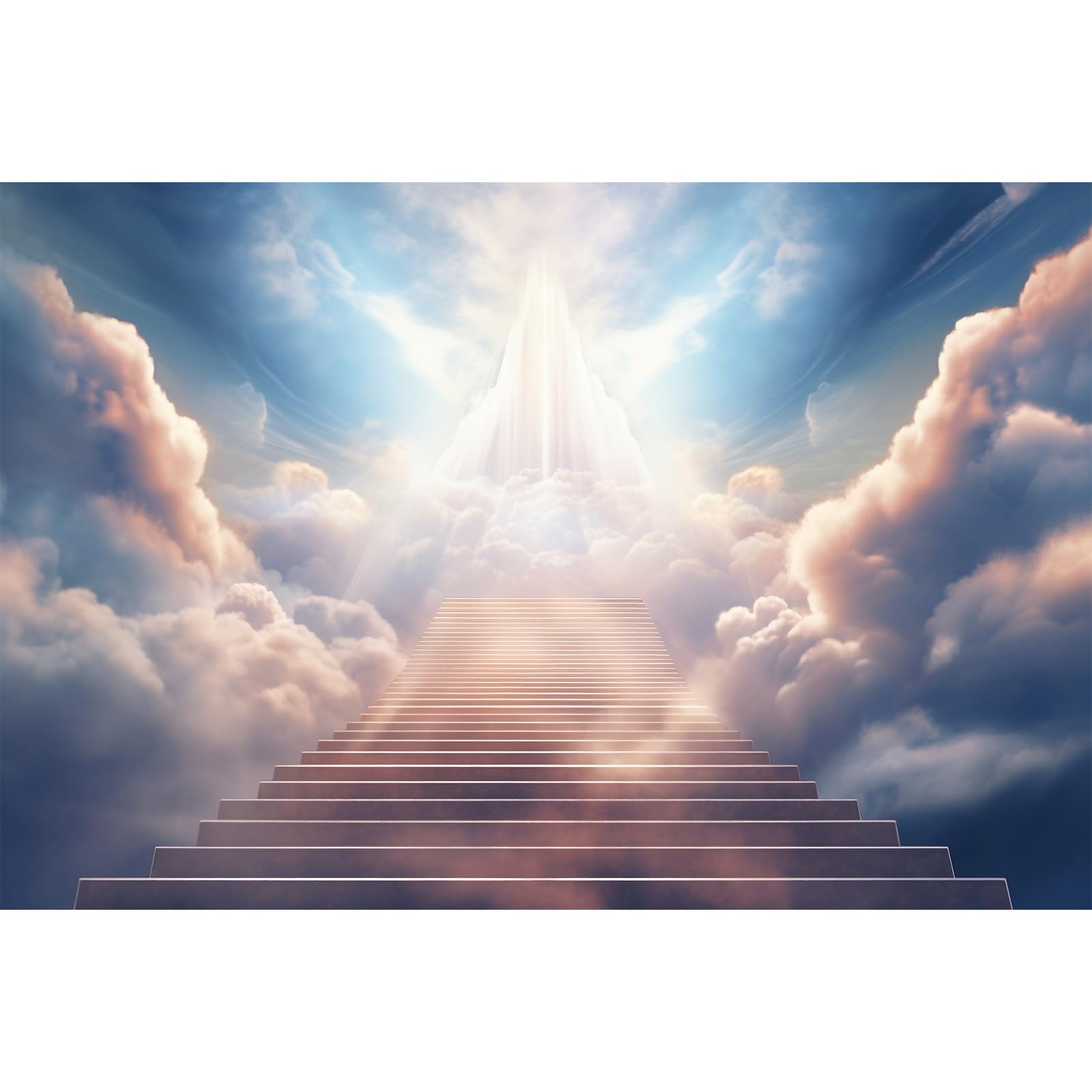 Fotohintergrund Himmel & Paradiestor – 2,1 X 1,5 M Vinyl, Für Babyparty, Taufe, Hochzeit, Fotokabine & Dekoration