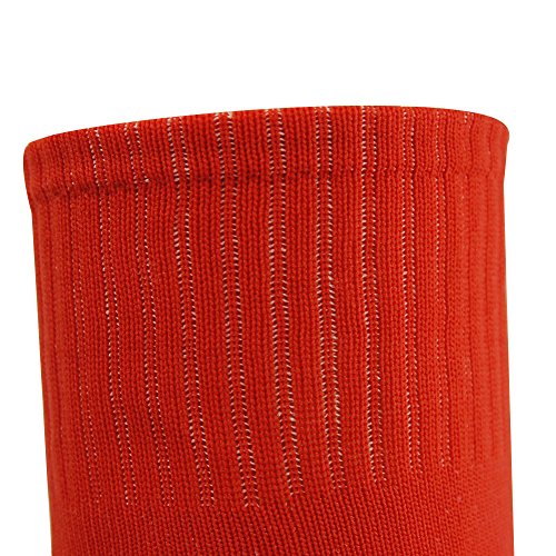 Fasoar Unisex Youth igh Stretch Rugby Football Sports Socks Boot Socks Pack of 6 Red 6 pack red One Size - Thumbnail 4