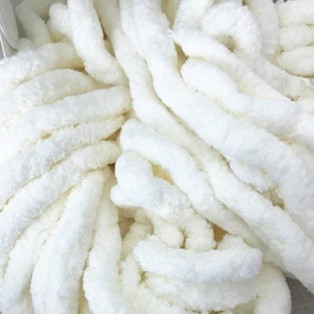 Chenille gruba dzianina, super miękka, gruby koc, robótki na ramionach, gigantyczna masywna(Light Green,1kg)