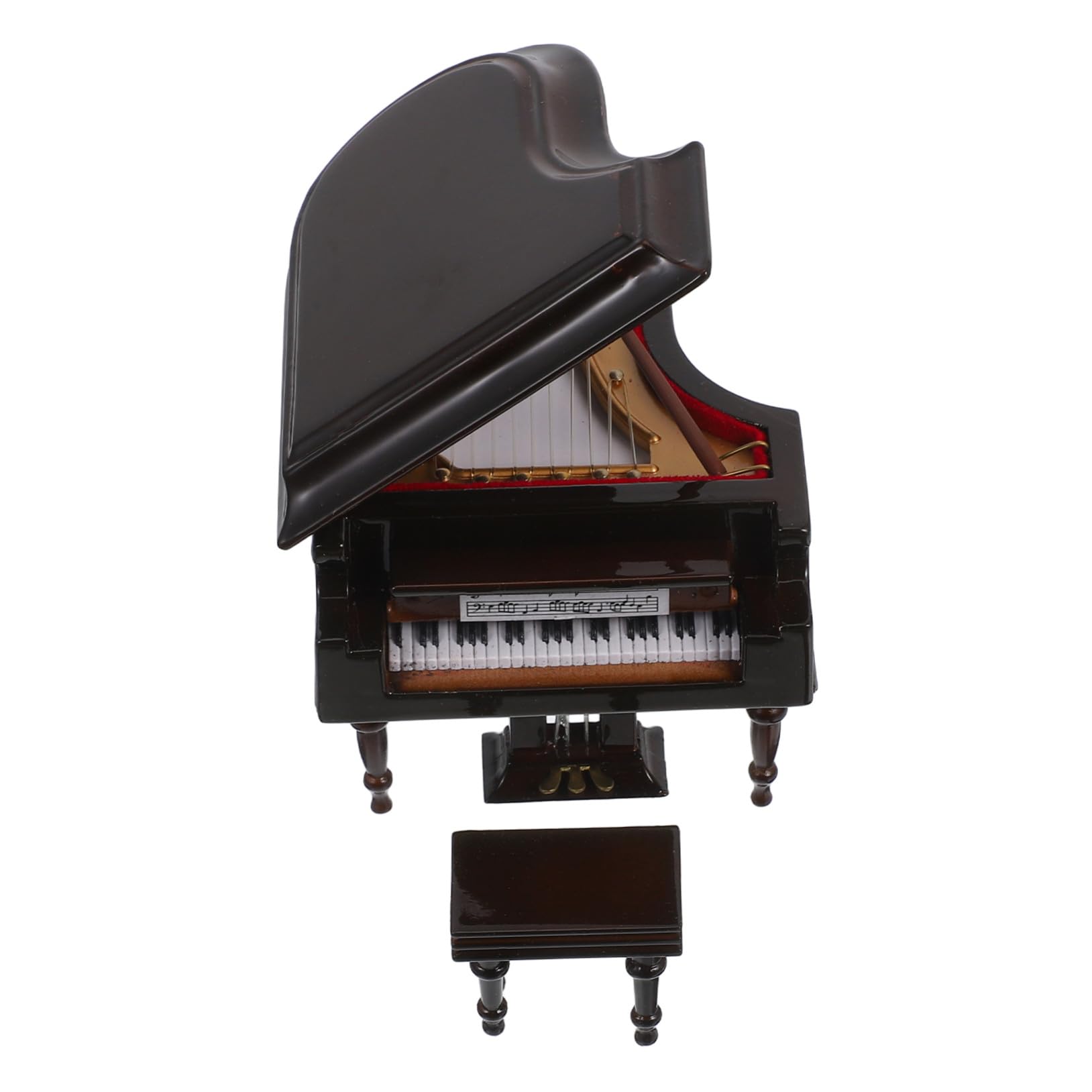 Miniatura Pianoforte Coda in Decorazione Casa delle Bambole Strumento Musicale Piccolo per Amanti della Musica Regalo Elegante e Compatto