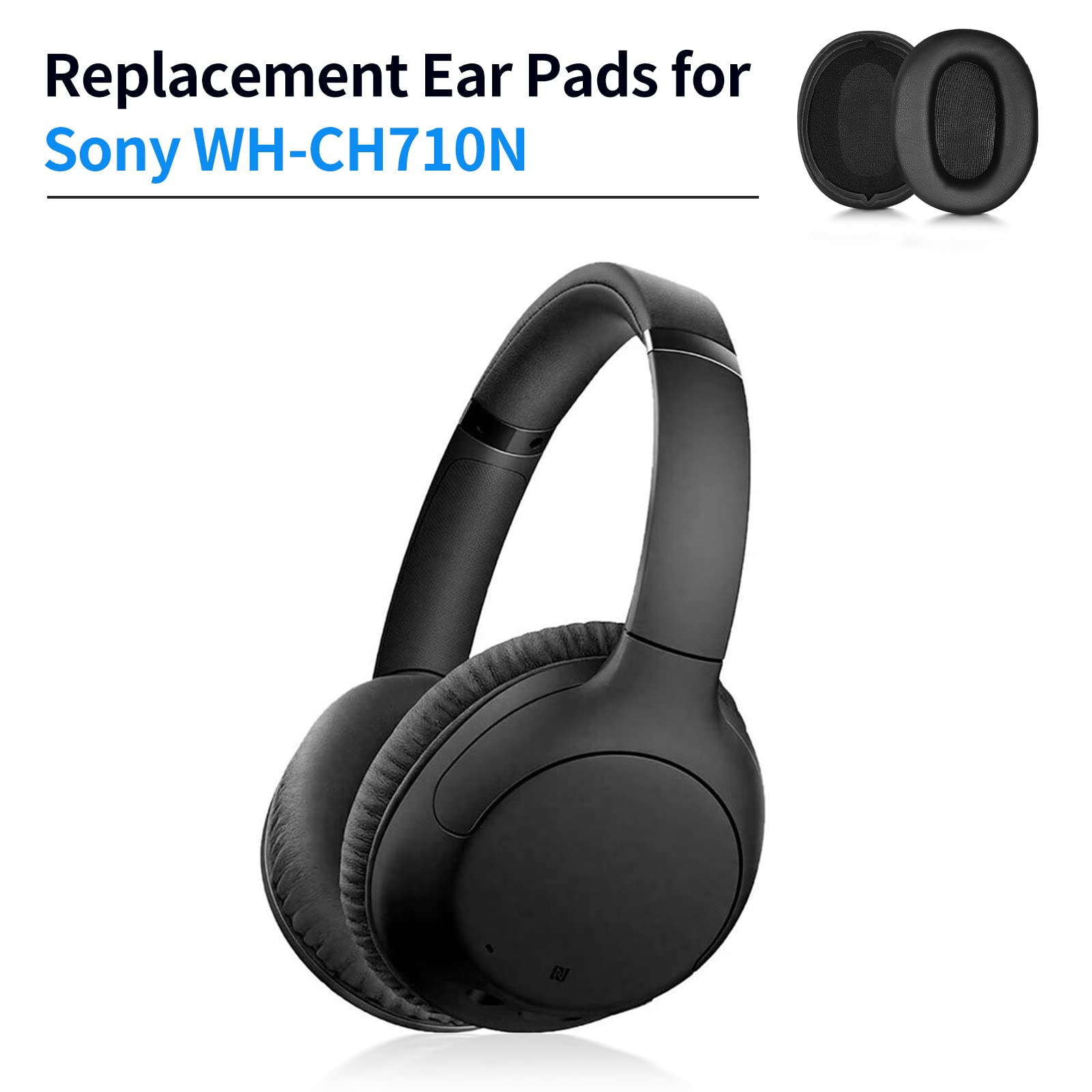 XBERSTAR Ersatz-Ohrpolster Für Sony WH-CH710N – Protein-Leder, Grau, Bequemer Sitz