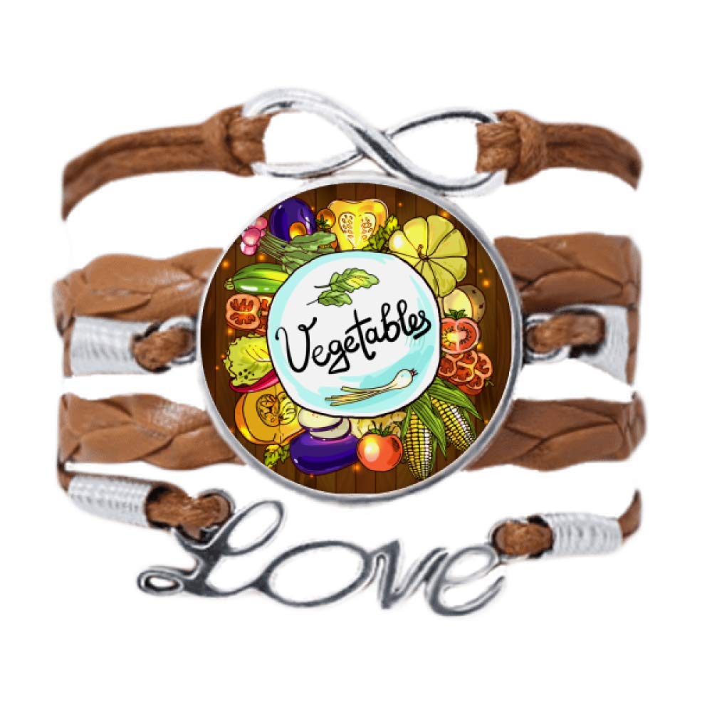 Vegetables Corn Redish Chinese cabbage Bracelet Love Chain Rope Ornament Wristband Gift