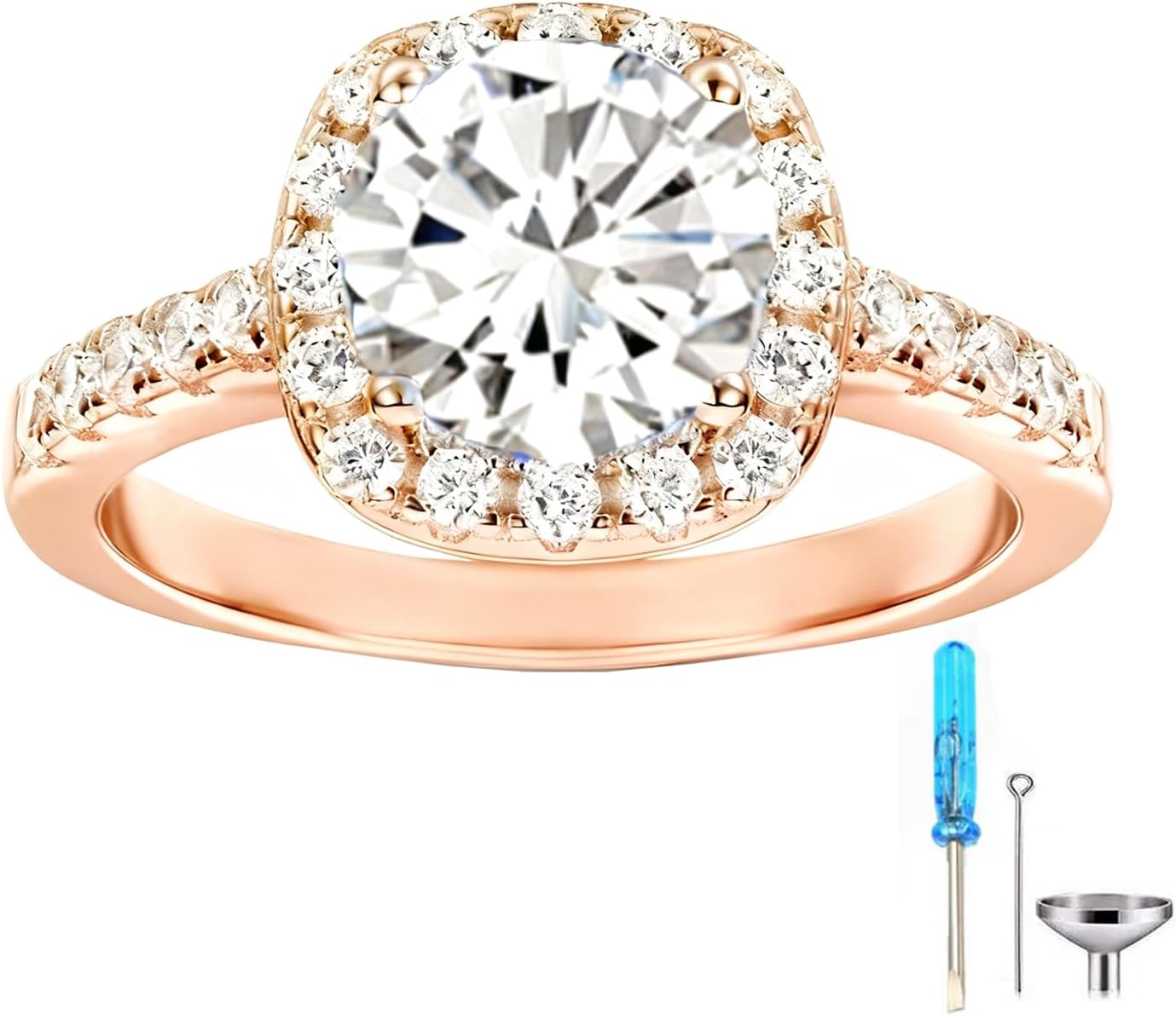 Moissanite Urn Ring for Ashes Cremation Urn Ring for Women 925 Sterling Silver Memorial Keepsake Jewelry Hold Loved Ones Ashes Free Engraved
