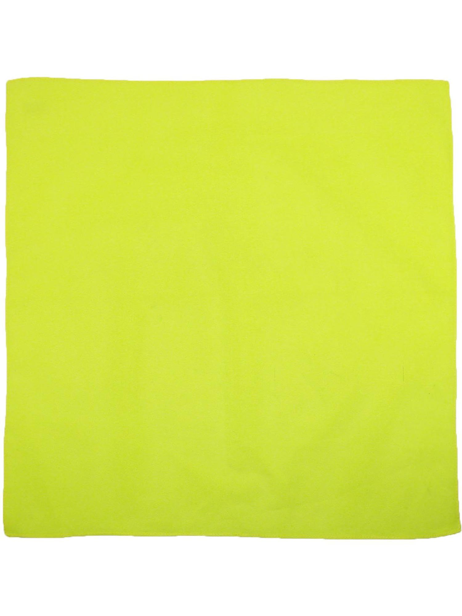 CTM Solid Neon Bandana (Pack of 6), Neon Yellow