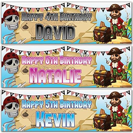 2 pancartas de cumpleaños personalizables, diseño de mapa del tesoro pirata para niños | Ya disponible en tu tienda friki favorita! En mundofriki.es! 2 pancartas de cumpleaños personalizables, diseño de mapa del tesoro pirata para niños | Ya disponible en tu tienda friki favorita! En mundofriki.es!
