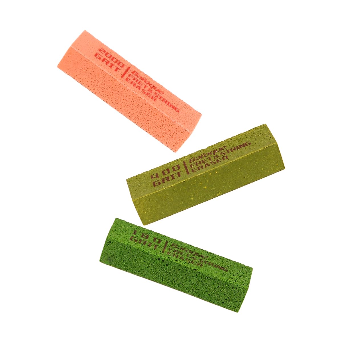 Alnicov Borrador de trastes para Guitarra, Pulido de trastes, Limpiador de trastes, Kit de Herramientas para pulir trastes/Cuerdas/(Paquete de 5 Granos 180/400/1000/1500/2000)