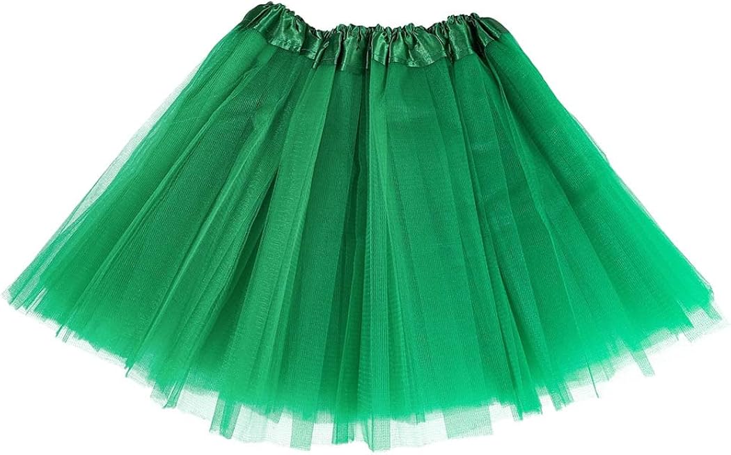 EVILD Falda tutú para el día de San Patricio, tutú de ballet esponjoso verde, falda de baile de 3 capas, tutú de trébol, carnaval, ballet, vestir