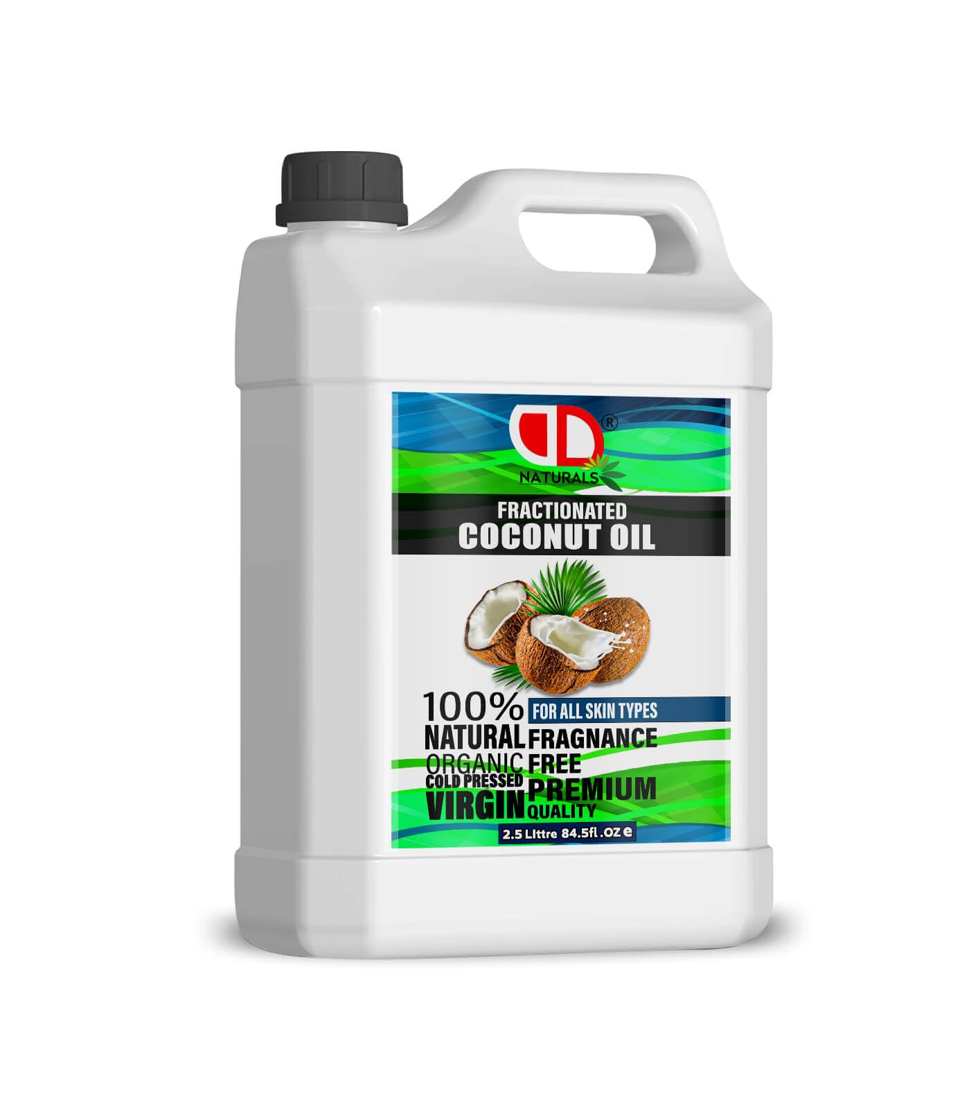 Olio di cocco frazionato, 100% puro olio vettore naturale per pelle, capelli, lucidalabbra, ricette di bellezza fai da te, aromaterapia, massaggi, cuticole, MCT Oil - Cruelty Free, vegano