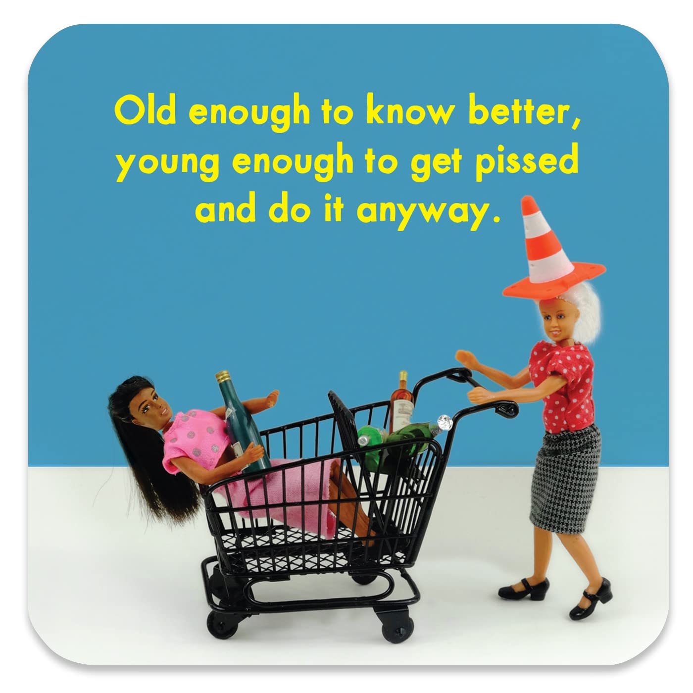 Bold & Bright Coaster Drinks Mat Funny Rude Comedy Humour Novelty Cheeky Joke