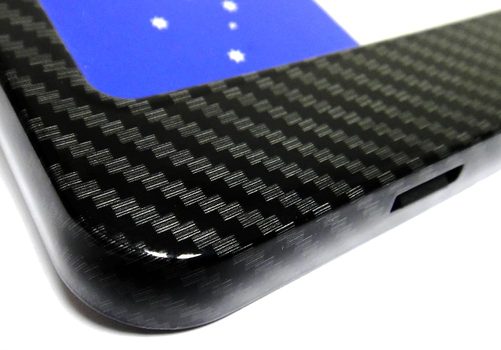 RZG 1 Support de Plaque d'immatriculation Noir en Fibre de Carbone hydrographique pour Voiture F EU