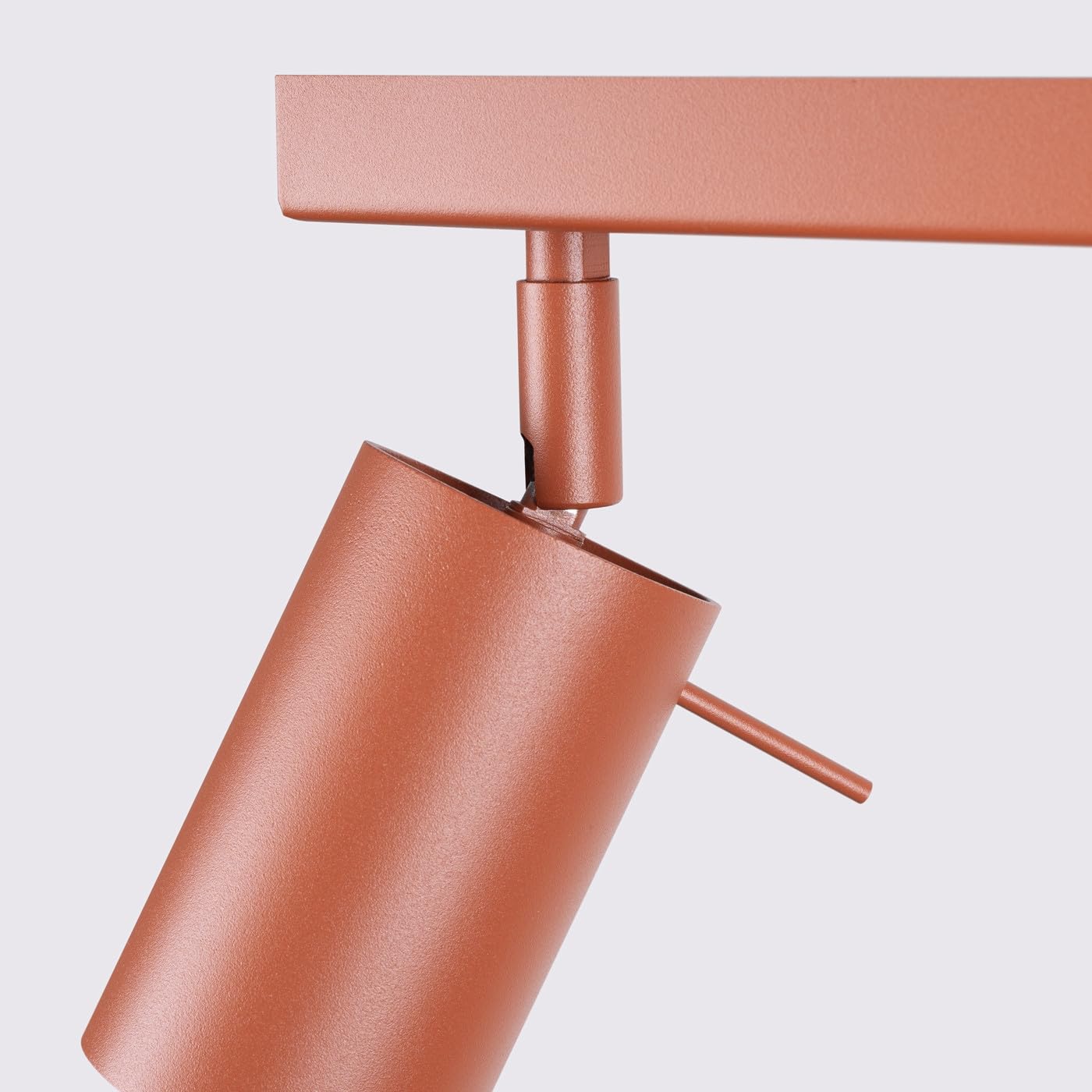 SOLLUX lighting Lampada Da Soffitto Orientabile Faretto Da Soffitto Di Acciaio 3 Paralumi 45 x 6 x 17 cm Ocra Rossa Ring