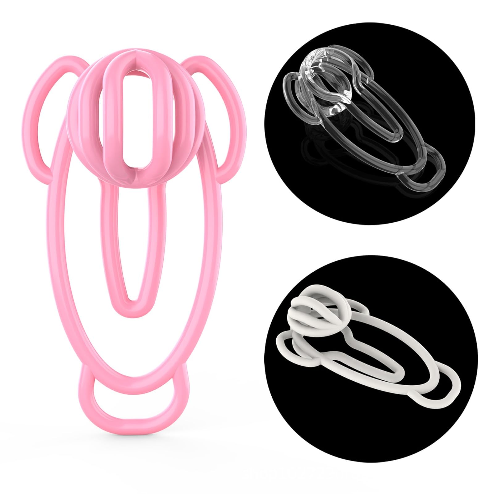 1 Lot de 2 Pinces FuFu légères et protectrices pour Hommes, Cage légère et Respirante pour Hommes avec 1 Ceinture d'assistance à Trois Voies
