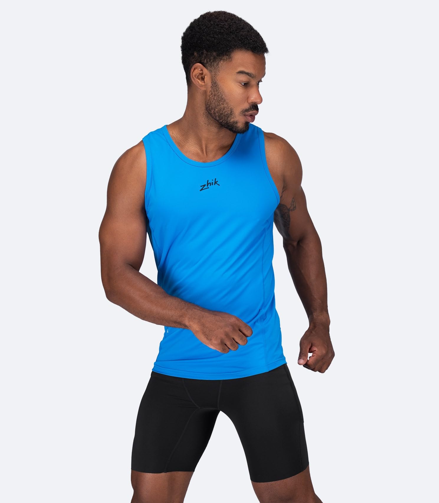 Zhik EcoSpandex LT Race - Camiseta para Hombre, Color Cian, Talla L