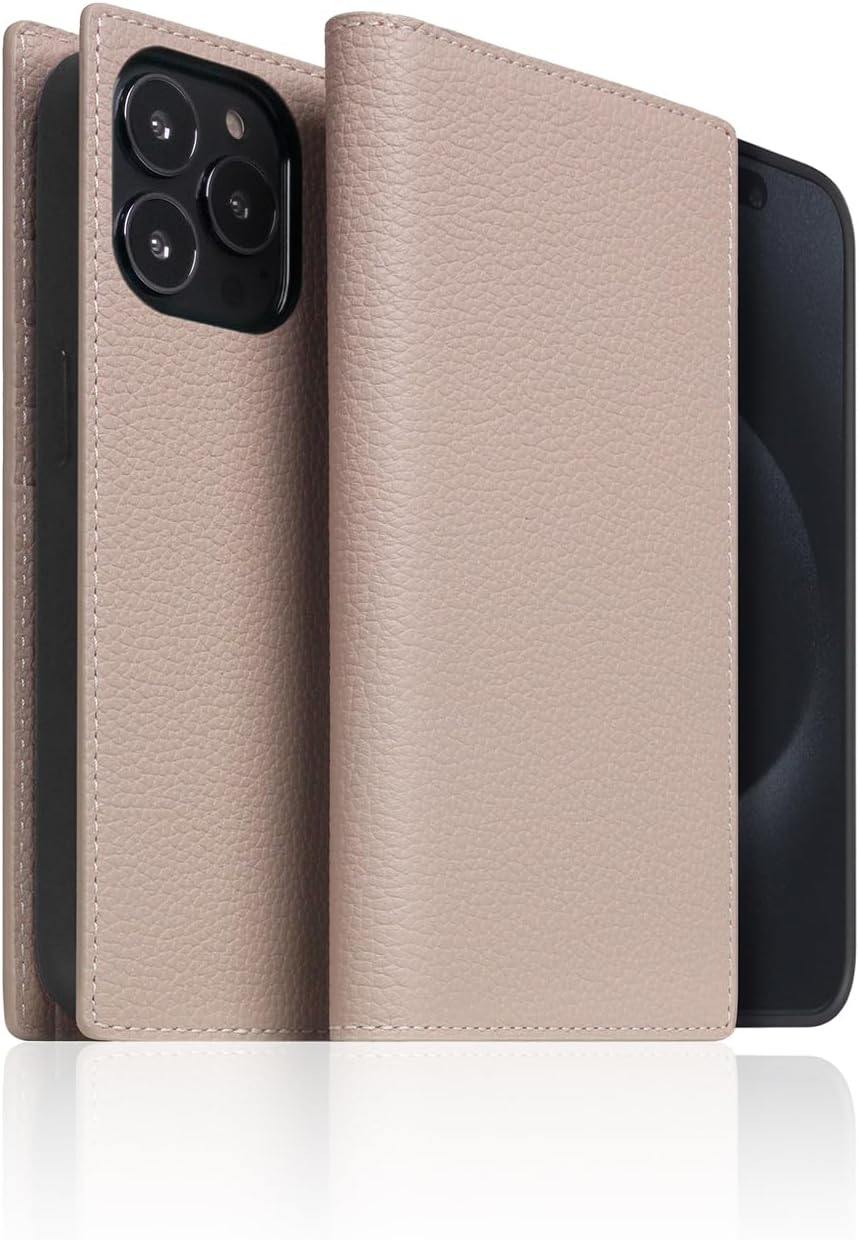 D8 Full Grain Leather Wallet Case for iPhone 15 Pro Max - [2-in-1] Handcrafted Detachable Diary Style with Magnetic MagSafe Back Cover, Gift Box Included (Light Cream)