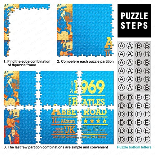 The Beatles Puzzle De 1000 Pièces Casse-tête Éducatif Jeu Familial Cadeau pour Adultes Et Enfants-Groupe de Rock Musique 1000pcs (75x50cm) - Les Beatles, Paul McCartney, John Lennon, RIngo Starr, George Harrison The Beatles Puzzle De 1000 Pièces Casse-tête Éducatif Jeu Familial Cadeau pour Adultes Et Enfants-Groupe de Rock Musique 1000pcs (75x50cm) – Image 5