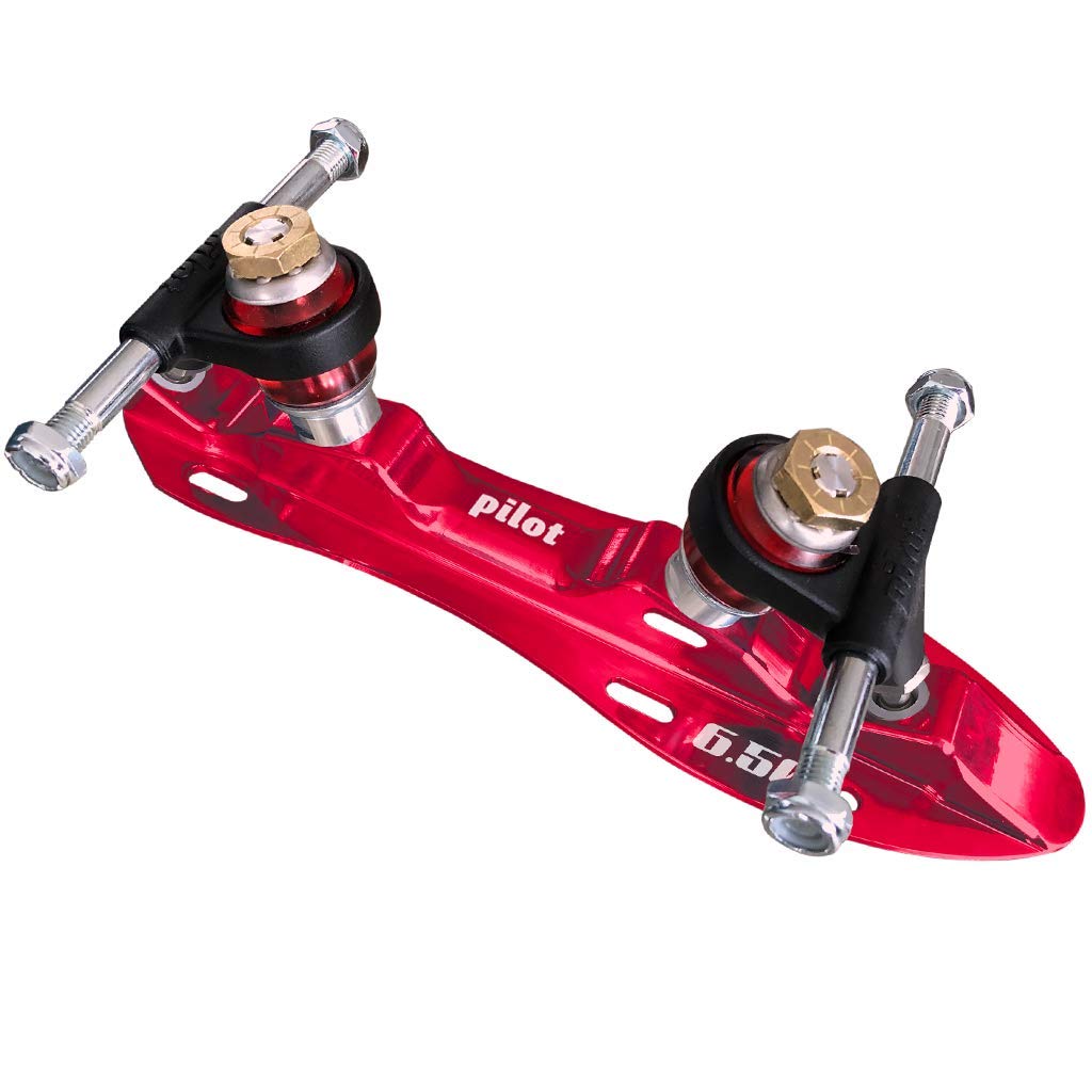 Atom Pilot Falcon Plus NTS Color Quad Skate Plate (Red, Size 6)