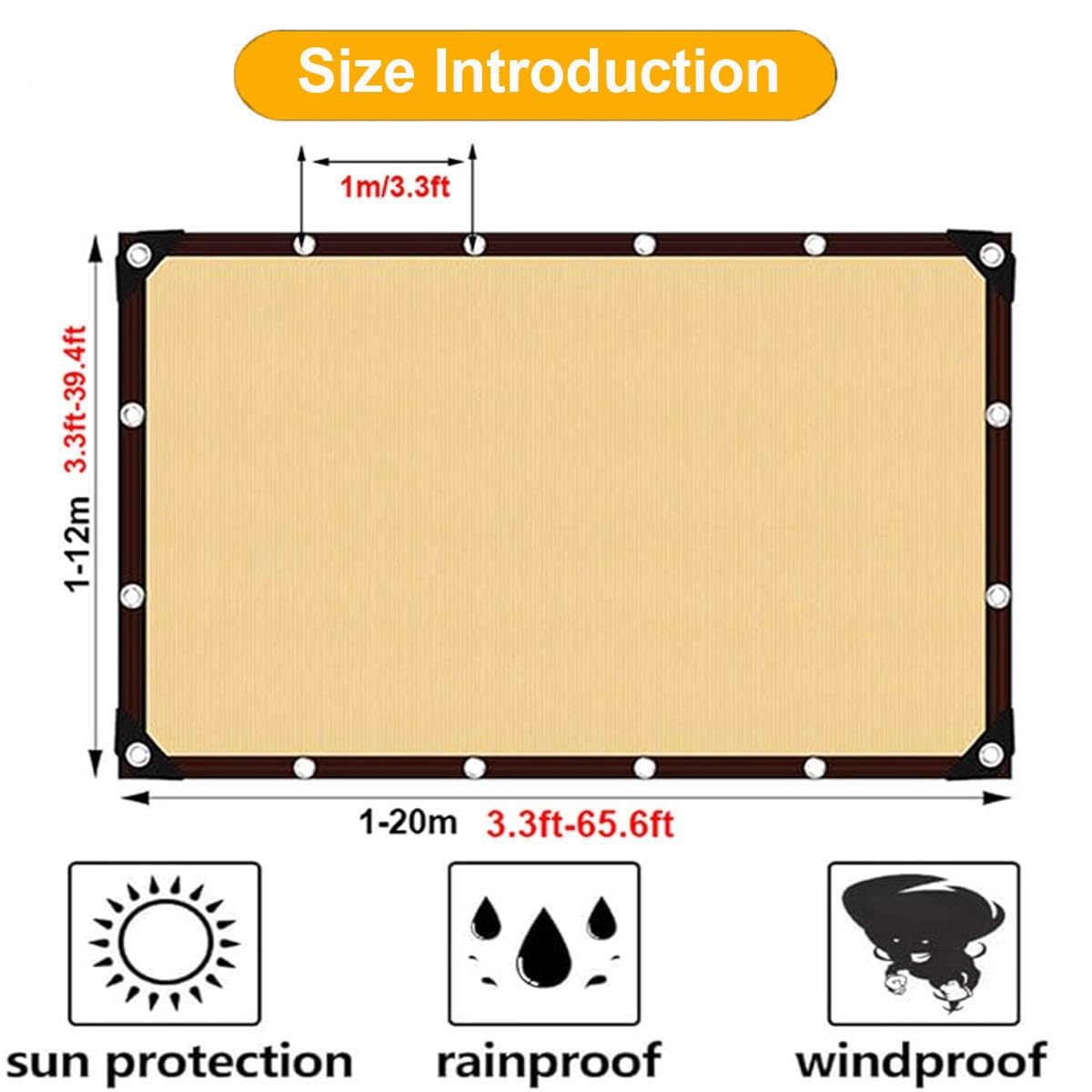 90% Sun ewith przelotki, plandeka siatkowa do ogrodu PeraGarden Vetables (16' x 20' 5x6m)