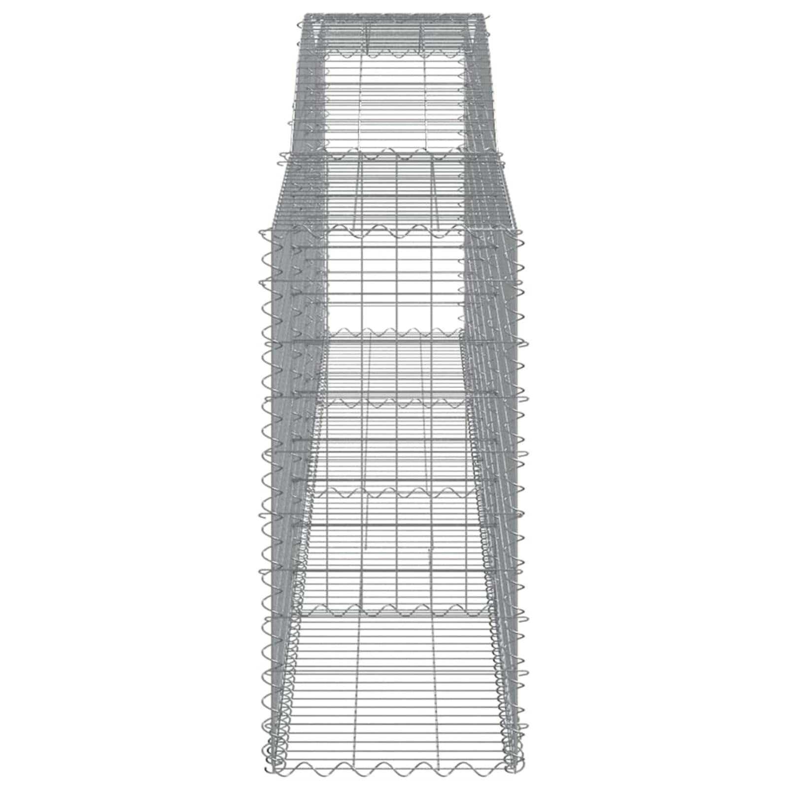 Gabione mit Hochbogen 25er Set Verzinkt 400x50x120cm