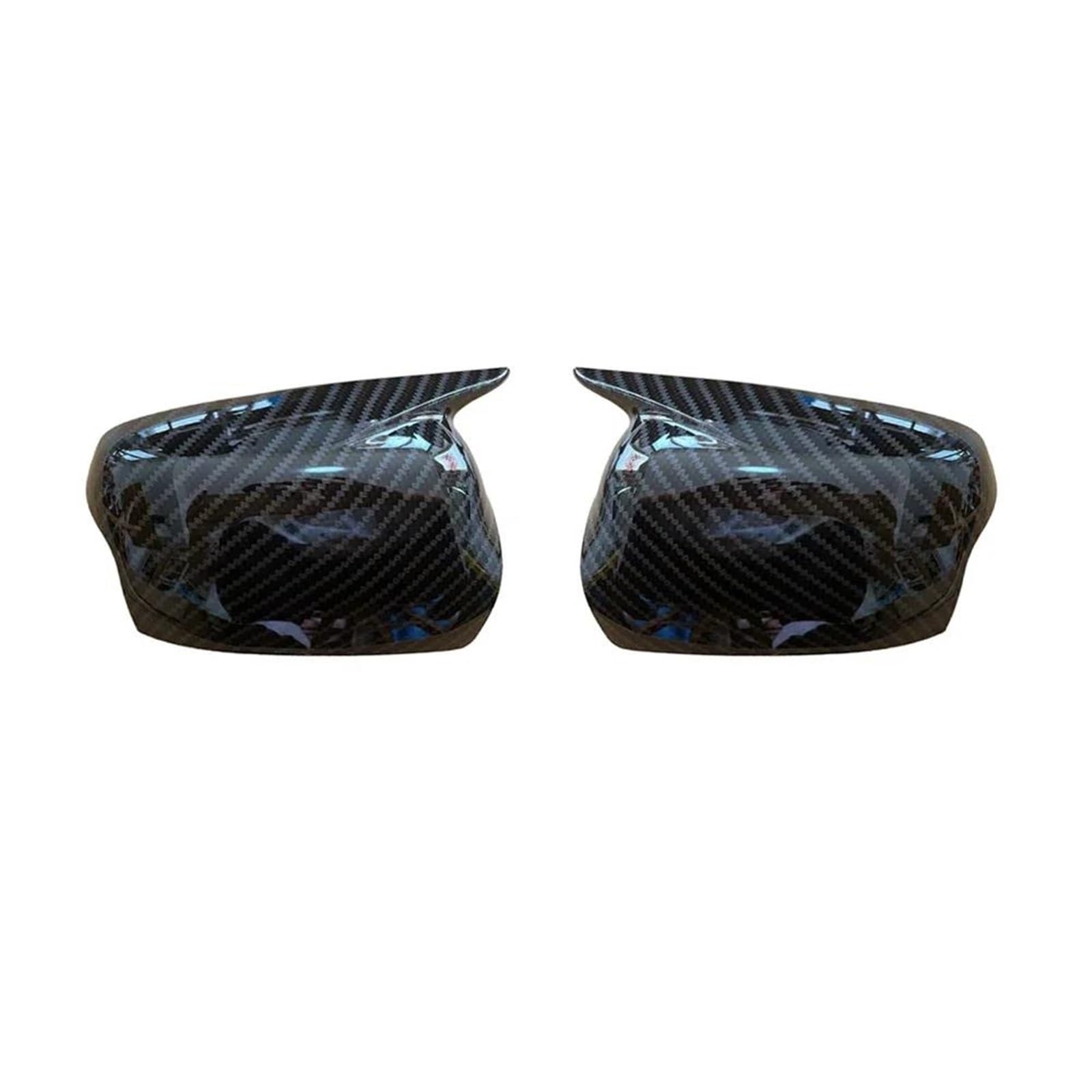 for Ford for Focus MK2 2005-2008 Car Rearview Side Mirror Cover Wing Cap Sticker Car Accessories(with Light Carbon)