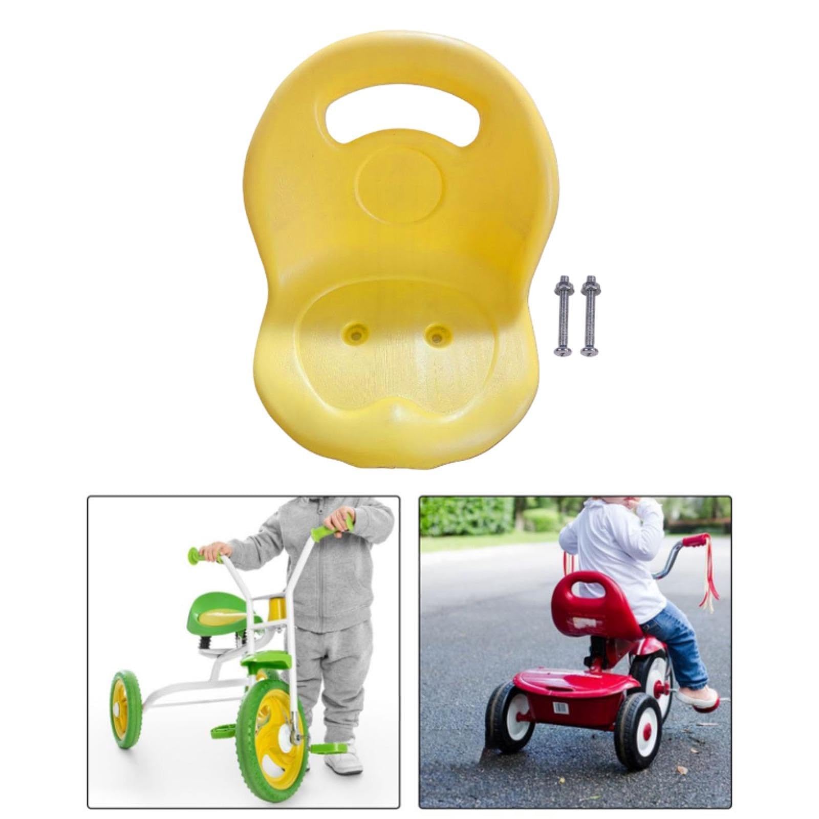 QSTDGVPW Kids Tricycle Seat Thickened Nonslip Lightweight Cart Seat Saddle Go Kart Seat Comfortable, Replacement for Children, Yellow