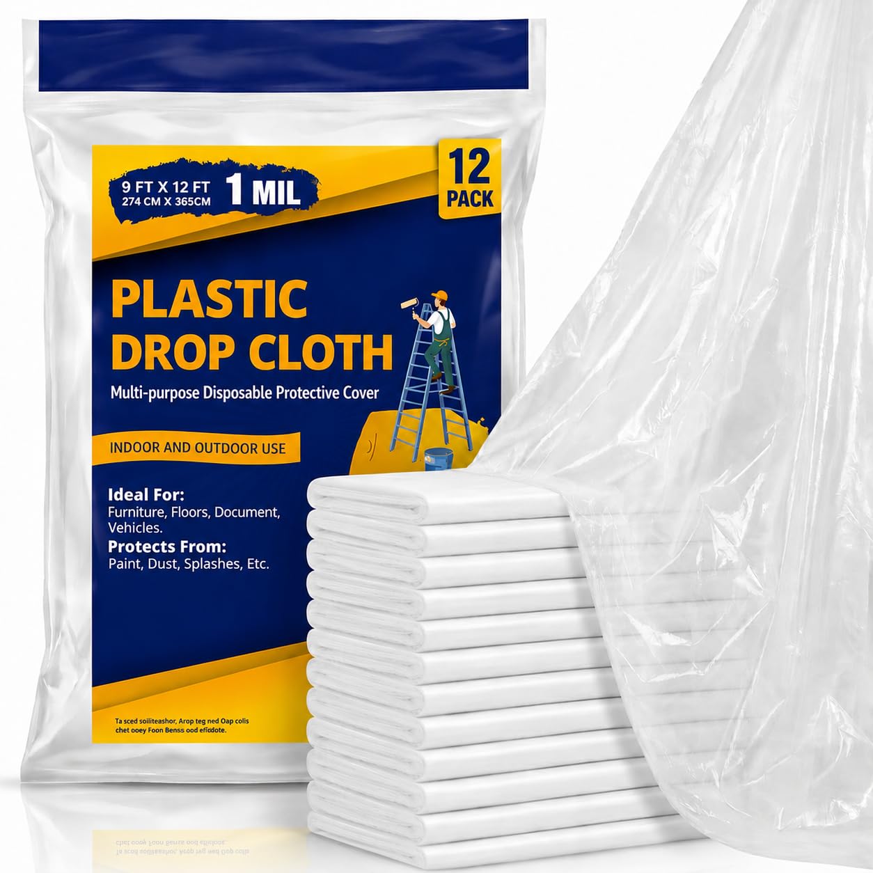 Drop Cloth Painters Plastic Sheeting
