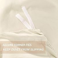 Vista 9 de Nanko Juego de funda de edredón beige tamaño Queen, 3 piezas - Funda de ropa de cama de edredón de plumón de microfibra suave de lujo con cremallera