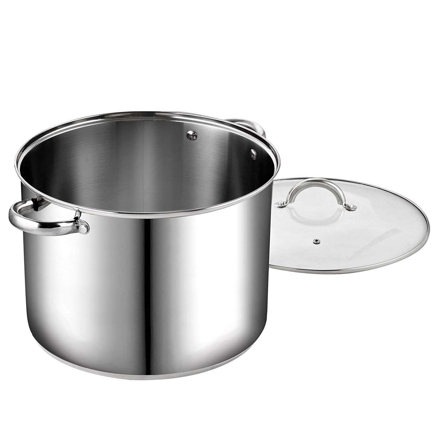 Cook N Home 16 Quart Stockpot with Lid, Stainless Steel