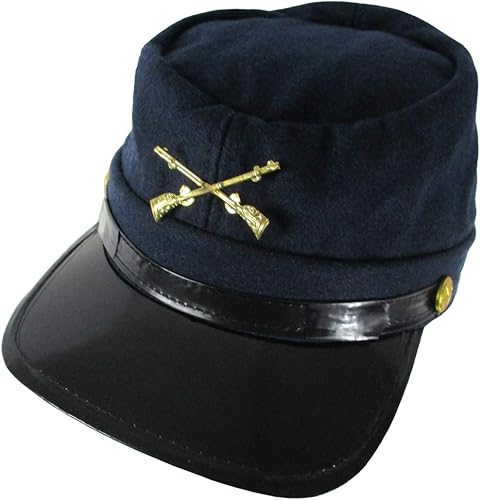 Miniatura 2 de JHats 100 lana hombres Unión guerra civil réplica Kepi sombrero pequeño azul