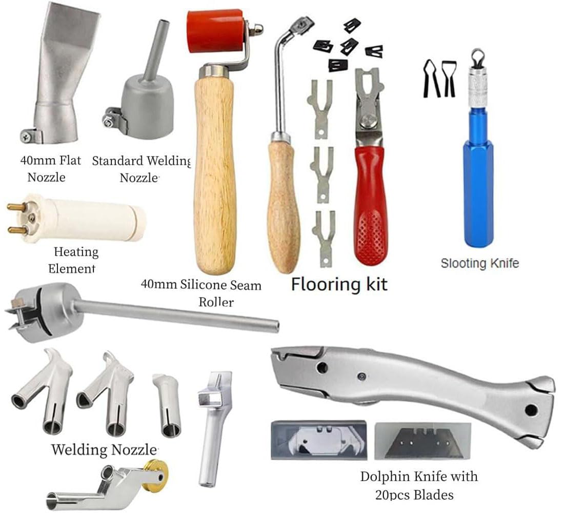 1600W Heteluchttoorts PVC Lassenpistool Plastic Lasser Heteluchtpistool 7 Stuks 1600W Heteluchttoorts PVC Lassenpistool Plastic Lasser Heteluchtpistool 7 Stuks