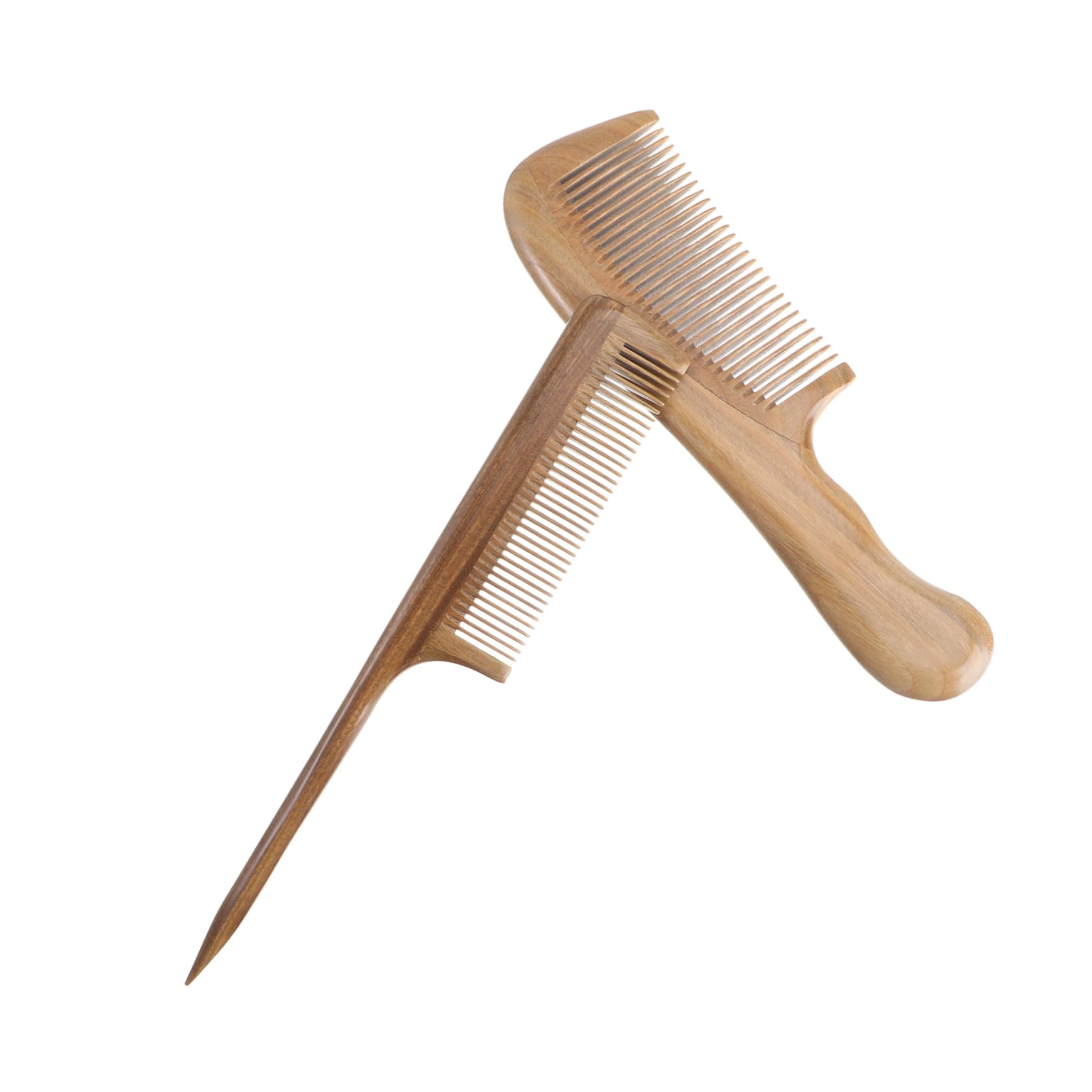 CALLARON 2piezas Peine De Sándalo Natural Peines De Dientes Anchos Cabello y Beneficioso