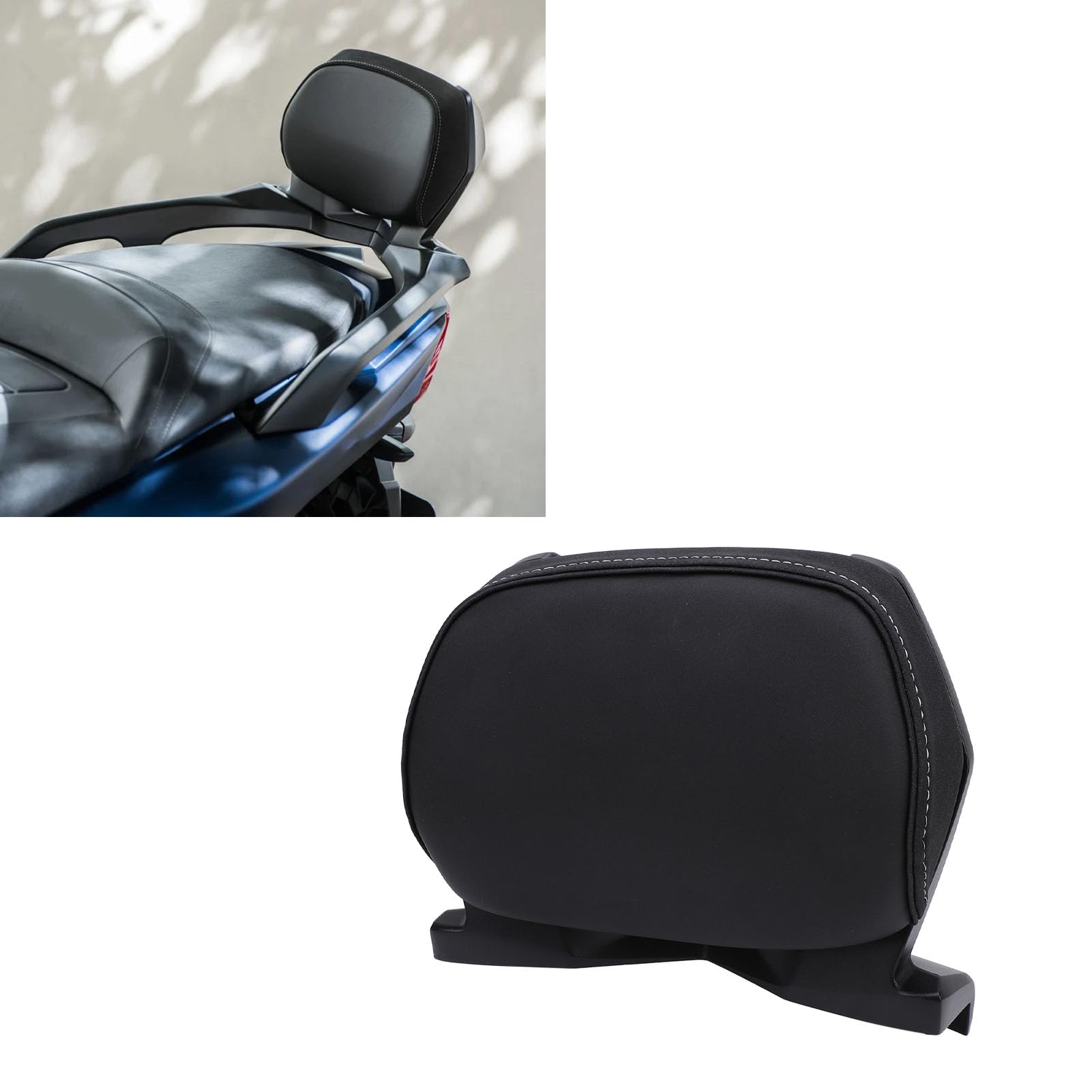 Cuscino per Schienale Moto Cuscino per Schienale Passeggero in Pelle PU per Supporto Lombare Xmax 300 530 Tmax 560