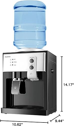 Miniatura 9 de Mini dispensador de enfriador de agua, dispensador de agua de carga superior para botellas de 1 a 5 galones, dispensador de agua fríacaliente de 3