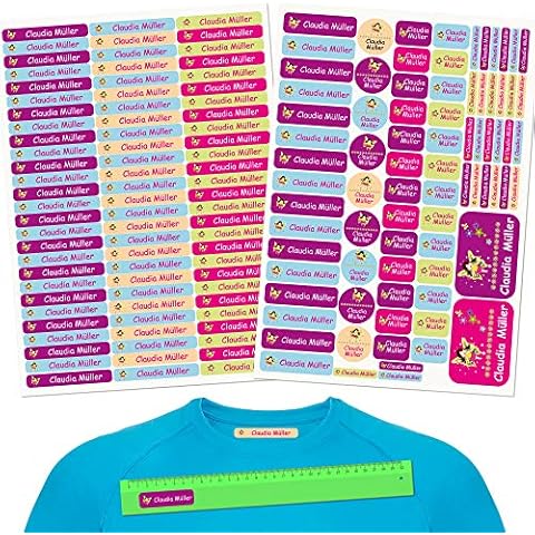 INDIGOS UG® Pegatinas de nombre - Set - 160 piezas Cover