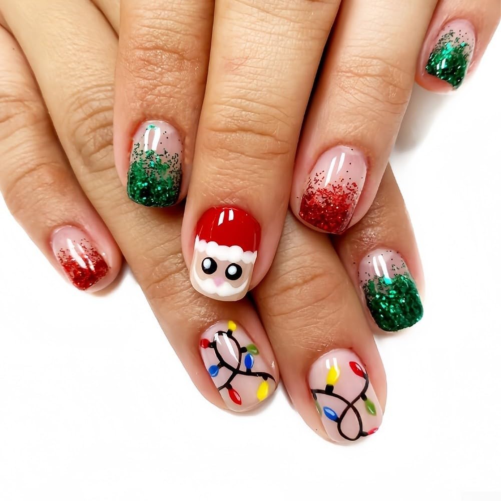 Uñas Falsas ABS Resina Degradado Festivo Uñas Falsas ABS Resina